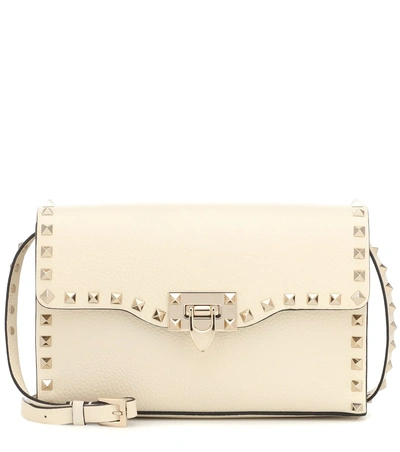 Shop Valentino Rockstud Small Shoulder Bag In White