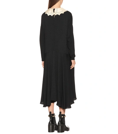 Shop Gucci Sablé Midi Dress In Black