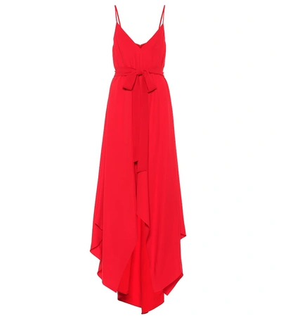 Shop Valentino Silk Gown In Red