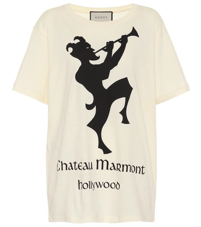 Shop Gucci Chateau Marmont Cotton T-shirt In White