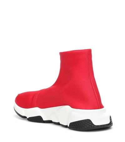 Shop Balenciaga Speed Sneakers In Red