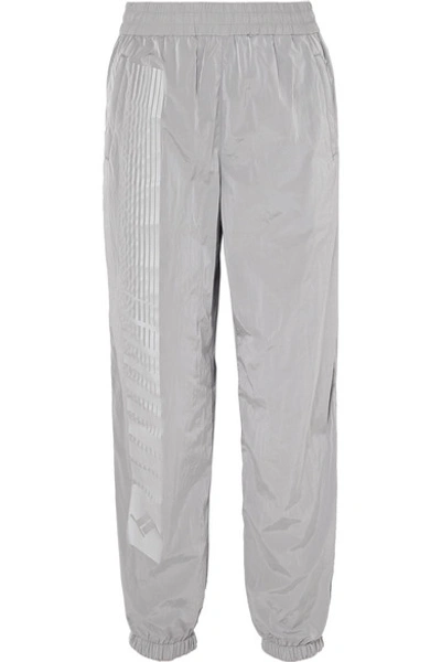 Shop Alexander Wang T Striped Shell Track Pants In Silver