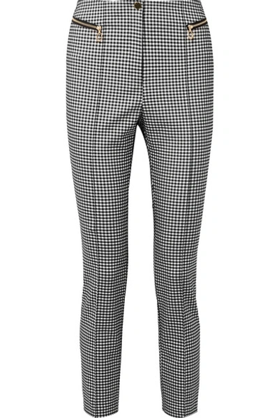 Shop Opening Ceremony Gingham Cady Skinny Pants In Gray