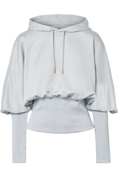 Shop Opening Ceremony Cotton-terry Hoodie In Light Gray