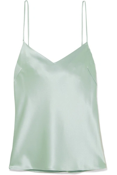 Shop Galvan Satin Camisole In Mint