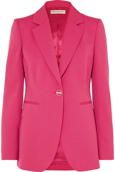 Shop Emilio Pucci Wool Blazer In Pink