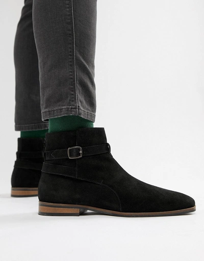 Shop Kg Kurt Geiger Kg By Kurt Geiger Euan Zip Suede Jodphur Boots - Black