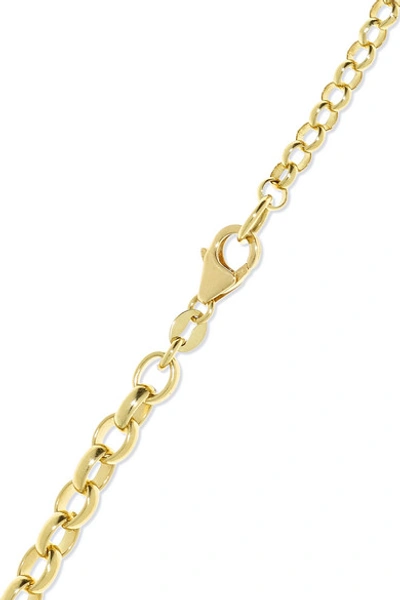 Shop Foundrae 18-karat Gold, Diamond And Enamel Necklace