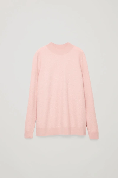 Shop Cos Bow-detailed Wool Jumper In Pink