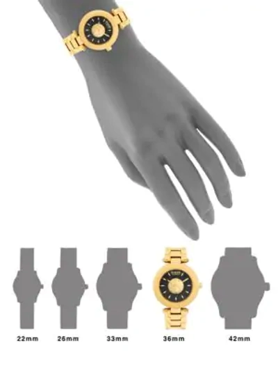Shop Versus Lion Head Goldtone Stainless Steel Analog Bracelet Watch