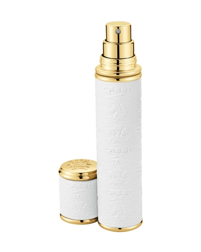Shop Creed Pocket Atomizer, White With Gold Trim