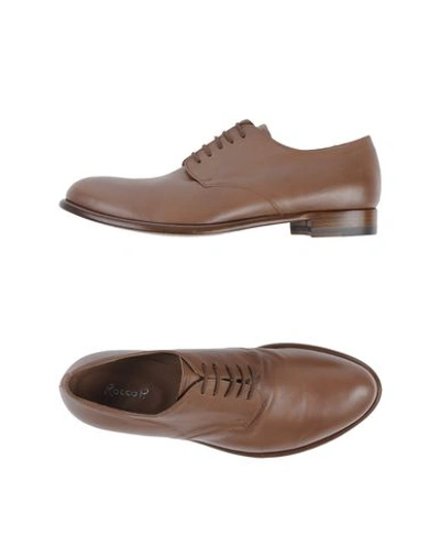 Rocco P Lace-up Shoes In Light Brown