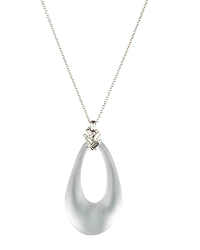 Shop Alexis Bittar Link Pendant Necklace, 32 In Gray