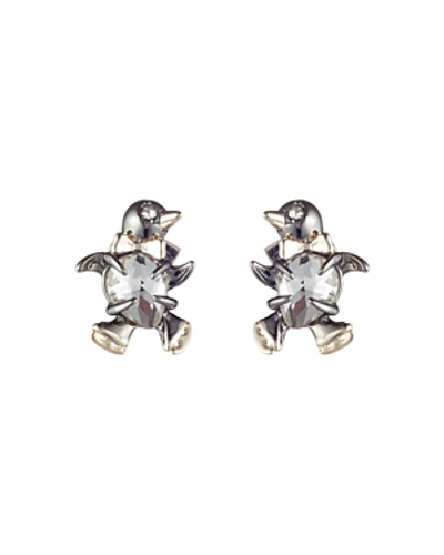 Shop Alexis Bittar Baby Penguin Stud Earrings In Silver/gold