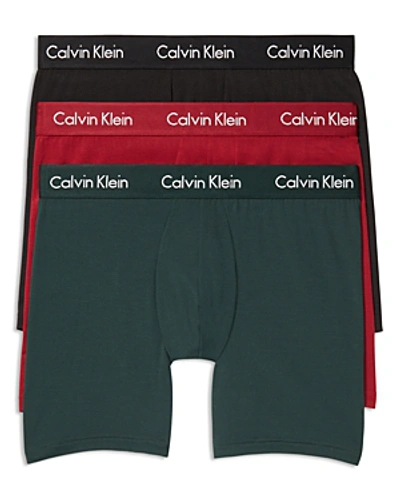 Shop Calvin Klein Boxer Briefs, Pack Of 3 In Black/red/green