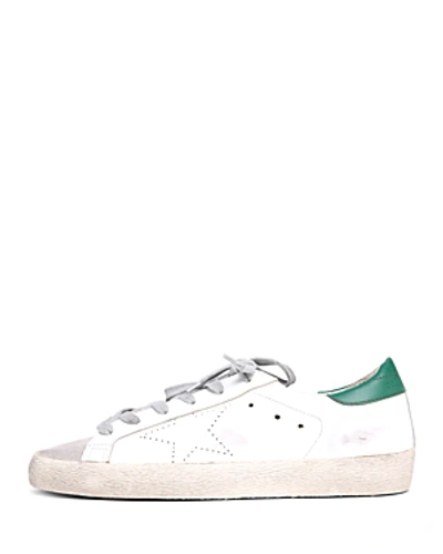 Shop Golden Goose Unisex Superstar Distressed Leather Low-top Sneakers In White