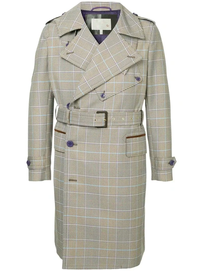 Shop A(lefrude)e Checked Trench Coat - Grey