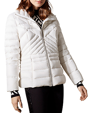 Karen Millen Packable Down Puffer Jacket In Ivory | ModeSens
