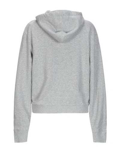 Shop Saint Laurent Hooded Sweatshirt In Light Grey