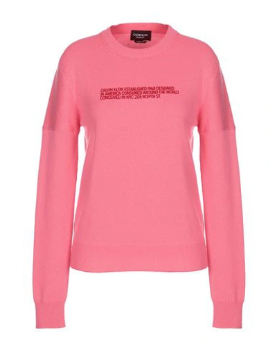 Shop Calvin Klein 205w39nyc Cashmere Blend In Pink