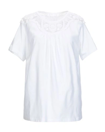 Shop Chloé Woman T-shirt White Size L Cotton