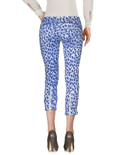 Shop Just Cavalli Cropped Pants & Culottes In Bright Blue