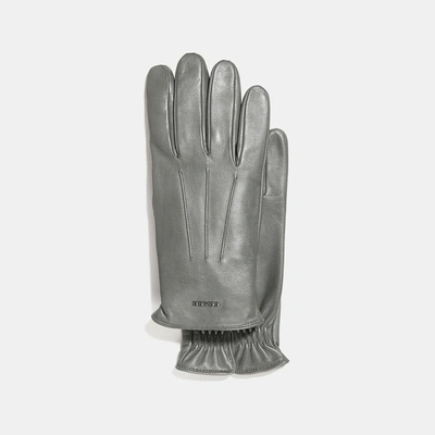 Shop Coach Tech Napa Gloves In Heather Grey