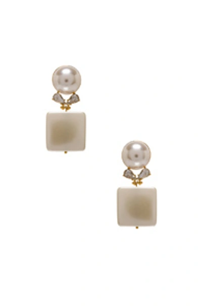 Shop Lele Sadoughi Stone Starlet Earrings In White
