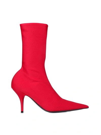 Shop Balenciaga Knife Boots In Rouge