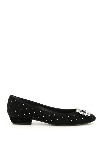 Shop Roger Vivier Vertigo Diadem Dots Ballerinas In Nero (black)