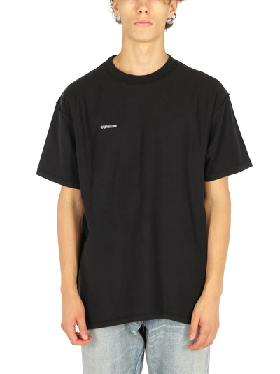 Buy VETEMENTS men black t-shirt inside out for $1,545 online on SV77,  UE54TR460B/1302