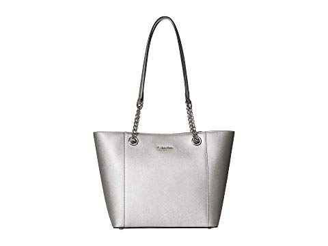 calvin klein key item saffiano leather tote