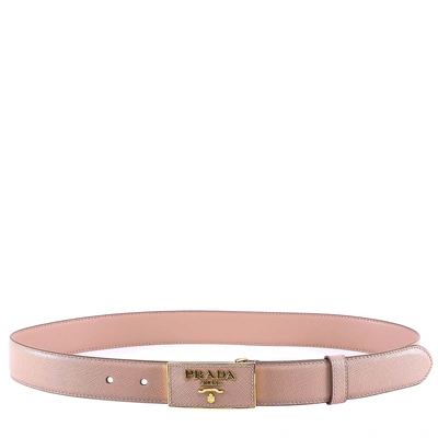 Shop Prada Logo Plaque Belt In Pink