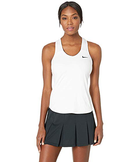 Nike Court Team Pure Tennis Tank Top, White/black | ModeSens