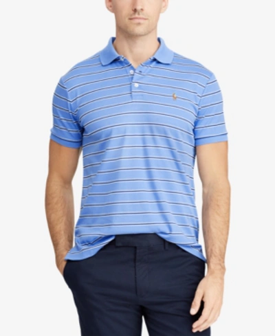 Shop Polo Ralph Lauren Men's Striped Soft Touch Classic Fit Polo In Harbor Island Blue Multi