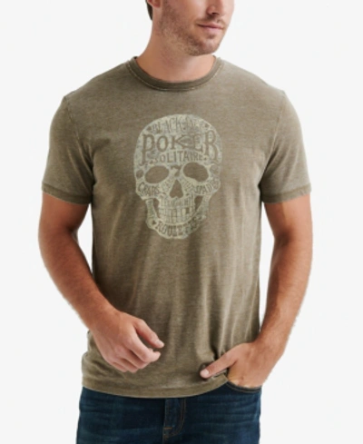 Shop Lucky Brand Men's Skull Graphic T-shirt In Dark Olive