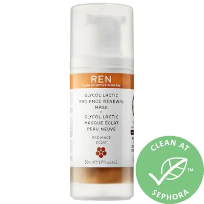 Shop Ren Clean Skincare Glycol Lactic Radiance Renewal Mask 1.7 oz/ 50 ml