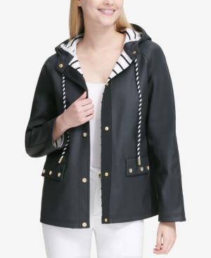calvin klein black rain jacket