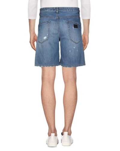 Shop Just Cavalli Man Denim Shorts Blue Size 30 Cotton, Elastane, Viscose, Polyurethane