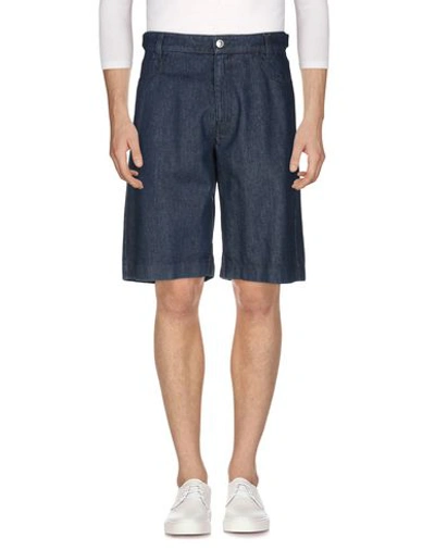 Shop Raf Simons Denim Shorts In Blue