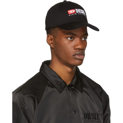 Shop Diesel Black Cakerym-max Cap In 900 Black