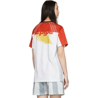 Shop Adidas Originals By Alexander Wang Red And Grey Photocopy T-shirt In Stbrick/cle