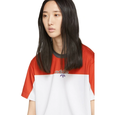 Shop Adidas Originals By Alexander Wang Red And Grey Photocopy T-shirt In Stbrick/cle