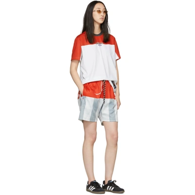 Shop Adidas Originals By Alexander Wang Red And Grey Photocopy T-shirt In Stbrick/cle