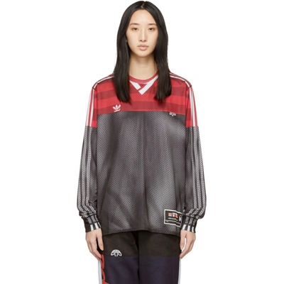 Shop Adidas Originals By Alexander Wang Pink And Black Photocopy Long Sleeve T-shirt In Black/foxbr