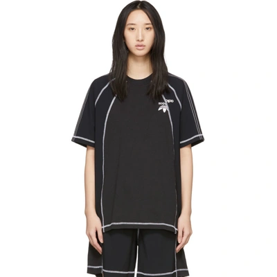 Shop Adidas Originals By Alexander Wang Black Aw T-shirt In Black/white