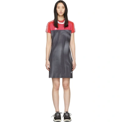 Shop Adidas Originals By Alexander Wang Pink And Black Photocopy Dress In Lushpink