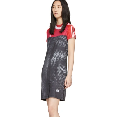 Shop Adidas Originals By Alexander Wang Pink And Black Photocopy Dress In Lushpink