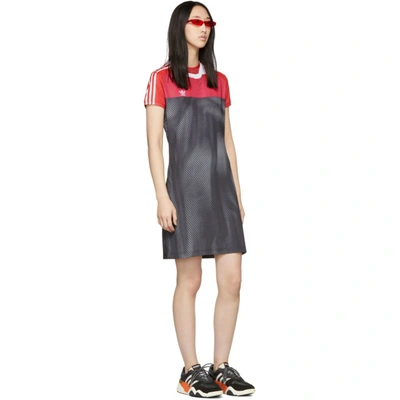 Shop Adidas Originals By Alexander Wang Pink And Black Photocopy Dress In Lushpink