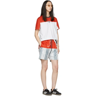 Shop Adidas Originals By Alexander Wang Red Photocopy Shorts In Stbrick